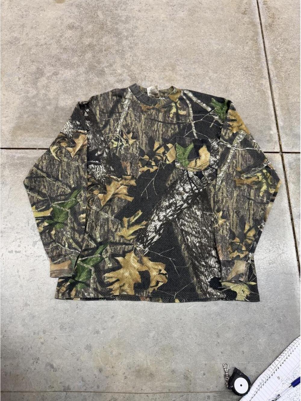 vintage jerzees outdoors realtree camo all over print mesh shirt size large